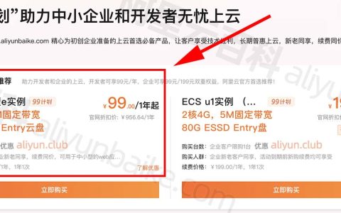 人手一台的阿里云99元服务器，你确定不来一台吗？