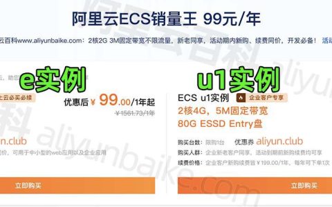 阿里云服务器ECS经济型e实例怎么样？对比通用算力u1哪个好？