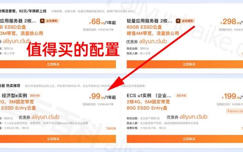 阿里云服务器哪个配置值得买？当然是99元的ECS经济型e实例