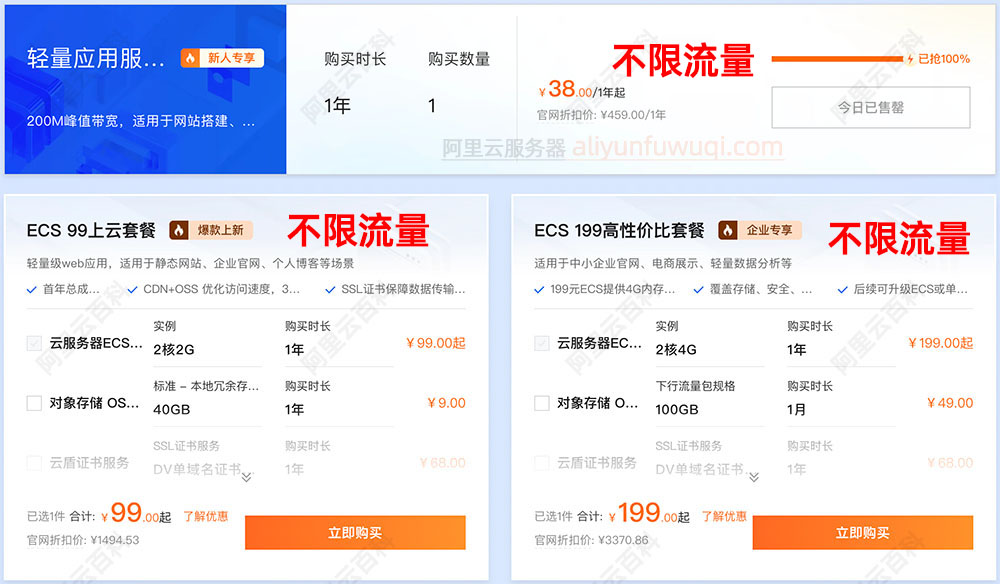 阿里云服务器爆款排行榜