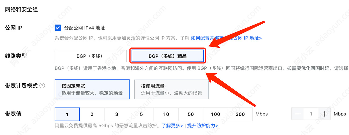 阿里云ECS香港地域BGP（多线）精品线路